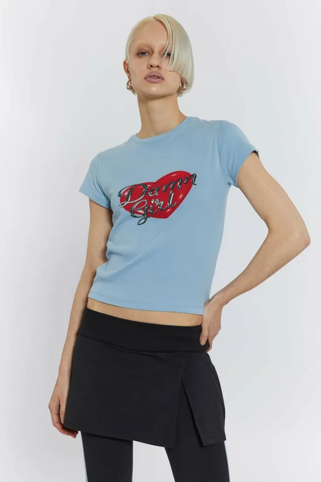 Damn Girl Tee Blue Women Jaded London TShirts