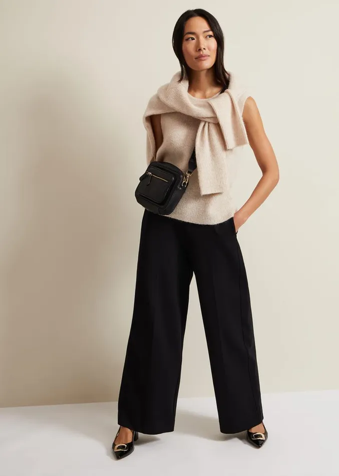 Daniella Mohair Knitted Tank Stone Women Phase Eight Knitwear
