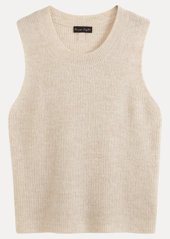 Daniella Mohair Knitted Tank Stone Women Phase Eight Knitwear