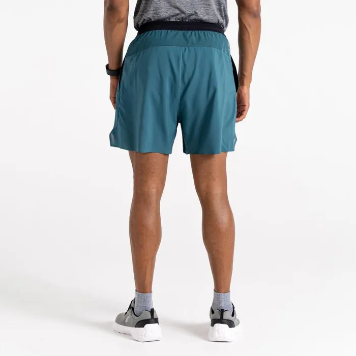 Dare 2b Accelerate 5 Inch Fitness Shorts Mediterranean Green Men Gym Shorts