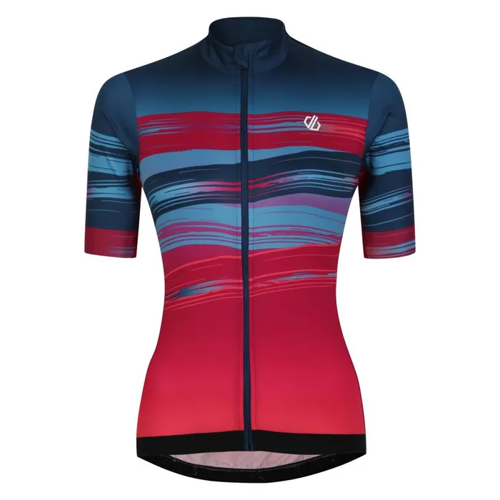 Dare 2b AEP Stimulus Jersey Berry Pink Paint Print Women Gym Tops