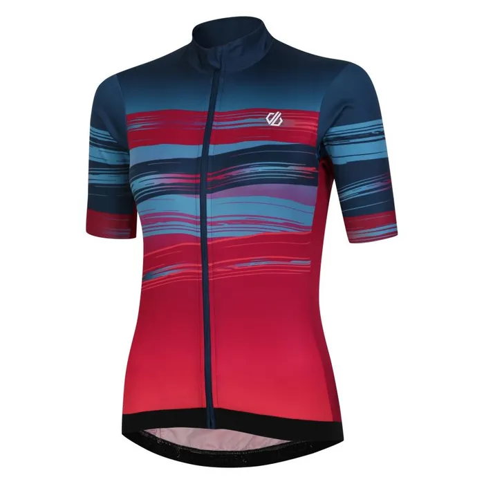 Dare 2b AEP Stimulus Jersey Berry Pink Paint Print Women Gym Tops