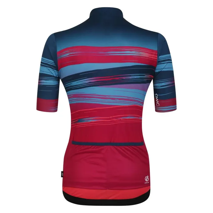 Dare 2b AEP Stimulus Jersey Berry Pink Paint Print Women Gym Tops