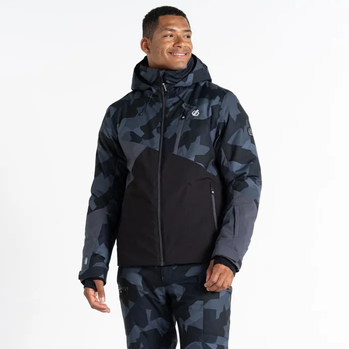 Dare 2b Baseplate Ski Jacket Grey Black Geo Men Ski Jackets