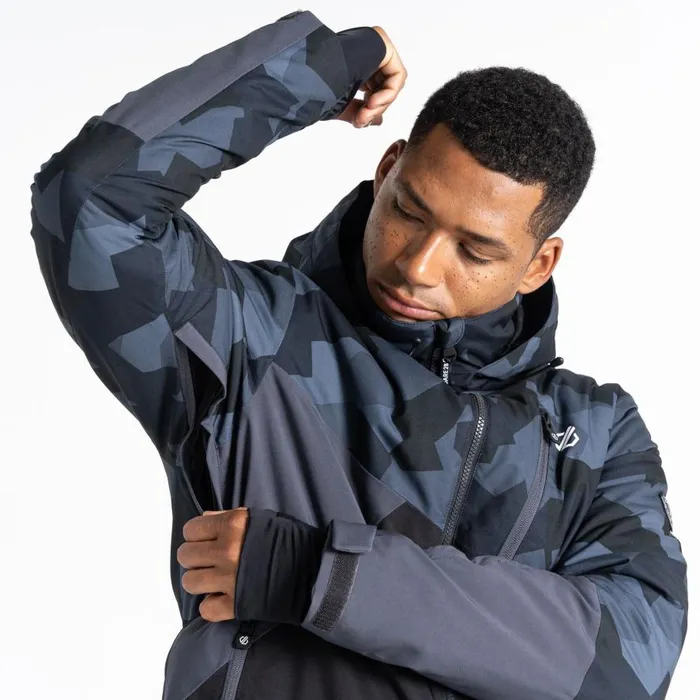 Dare 2b Baseplate Ski Jacket Grey Black Geo Men Ski Jackets