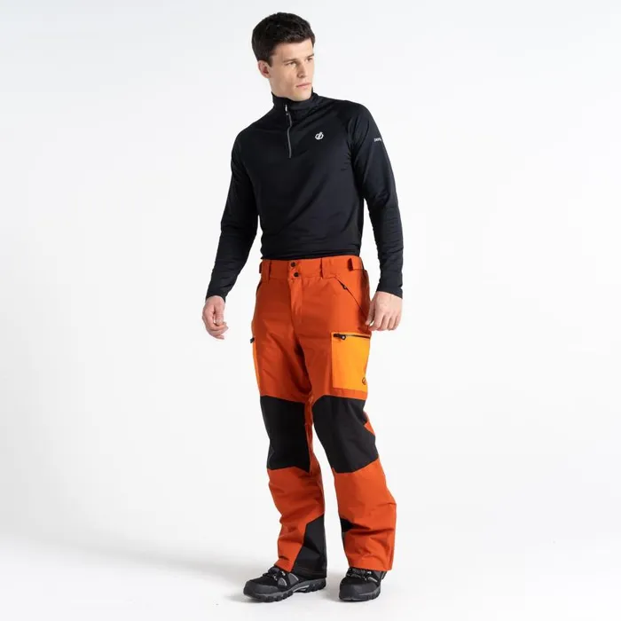 Dare 2b Baseplate Ski Pant Brown Orange Men Ski Trousers and Salopettes