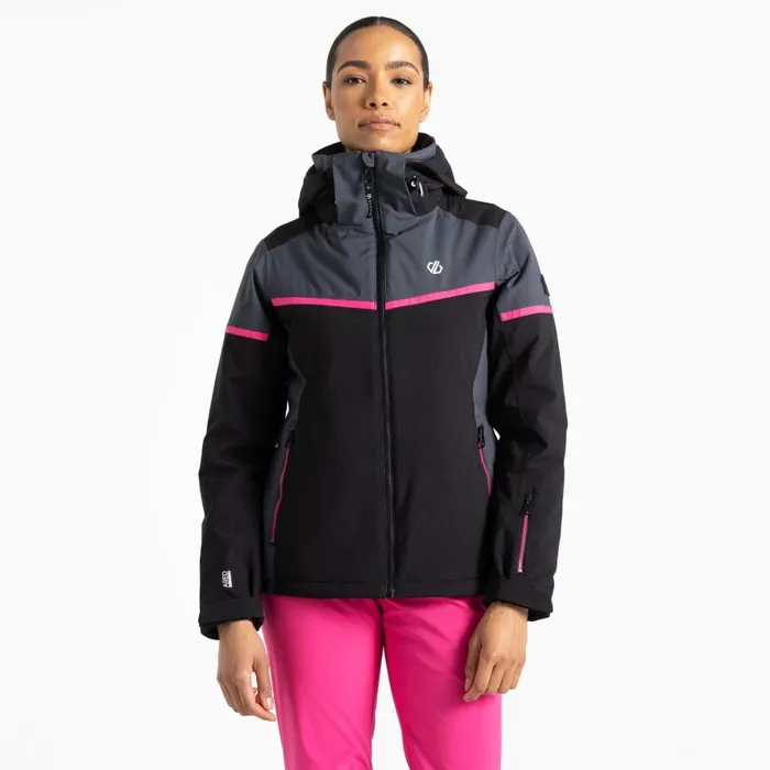 Dare 2b Carving Ski Jacket Black Ebony Grey Women Waterproof Jackets