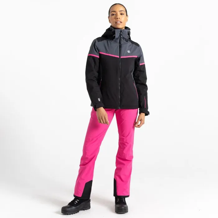 Dare 2b Carving Ski Jacket Black Ebony Grey Women Waterproof Jackets