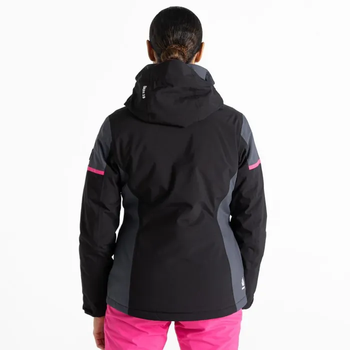 Dare 2b Carving Ski Jacket Black Ebony Grey Women Waterproof Jackets