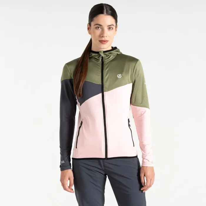 Dare 2b Convey III Core Stretch Midlayer Olivine Green Rose Women Midlayers