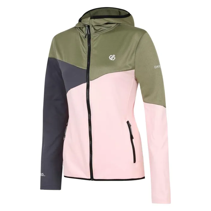 Dare 2b Convey III Core Stretch Midlayer Olivine Green Rose Women Midlayers