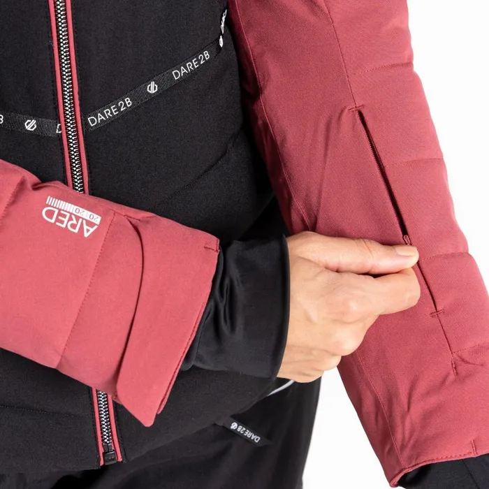 Dare 2b Conveyed Waterproof Ski Jacket Earth Rose Black Women Insulated Jackets