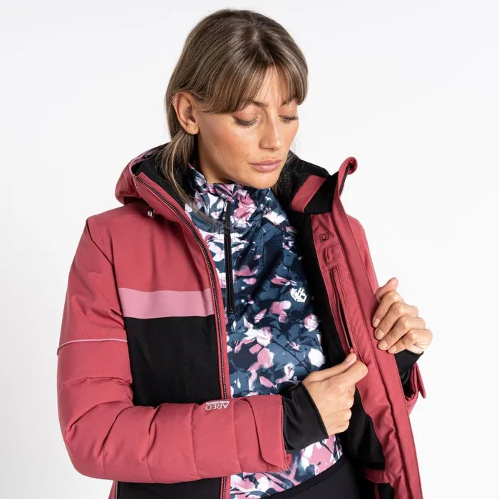 Dare 2b Conveyed Waterproof Ski Jacket Earth Rose Black Women Insulated Jackets