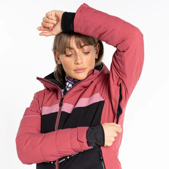 Dare 2b Conveyed Waterproof Ski Jacket Earth Rose Black Women Insulated Jackets