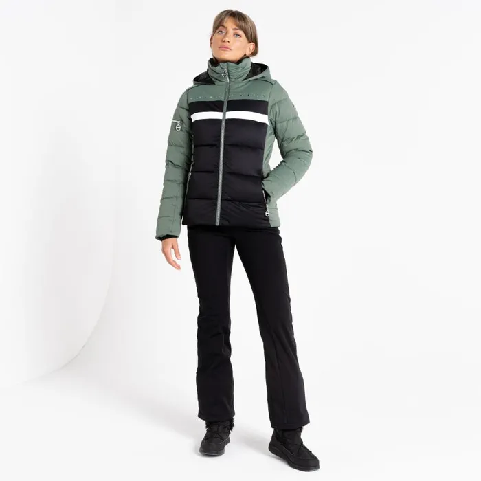 Dare 2b Crystallize Padded Ski Jacket Duck Green Women Waterproof Jackets
