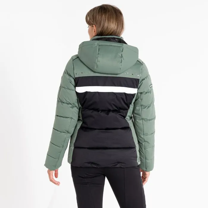 Dare 2b Crystallize Padded Ski Jacket Duck Green Women Waterproof Jackets
