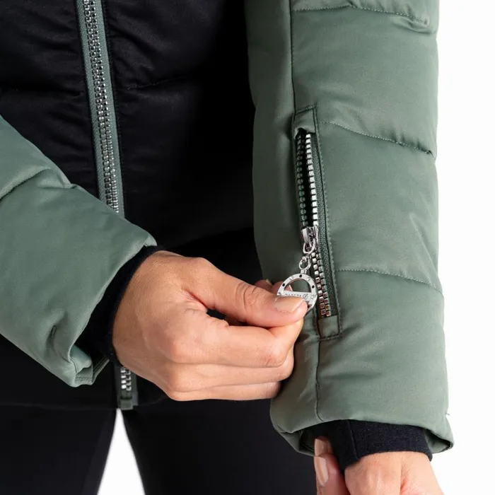 Dare 2b Crystallize Padded Ski Jacket Duck Green Women Waterproof Jackets