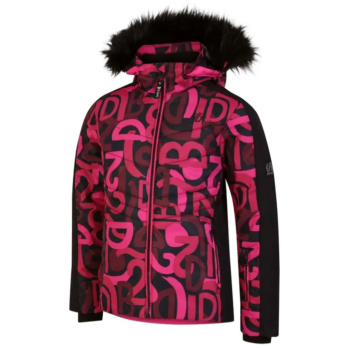 Dare 2b Ding Ski Jacket Pink Graffiti Print Kids Insulated Jackets