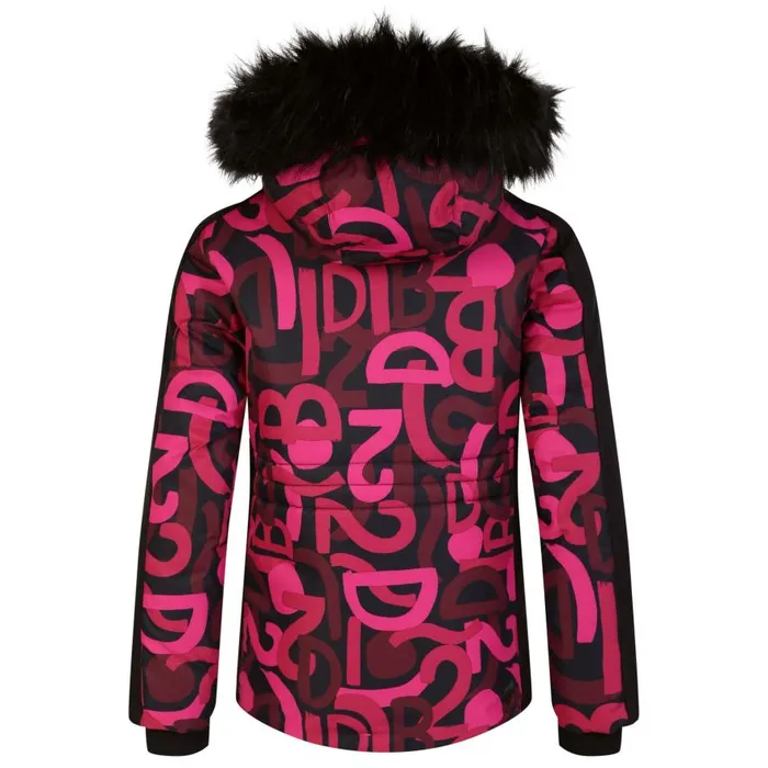 Dare 2b Ding Ski Jacket Pink Graffiti Print Kids Insulated Jackets