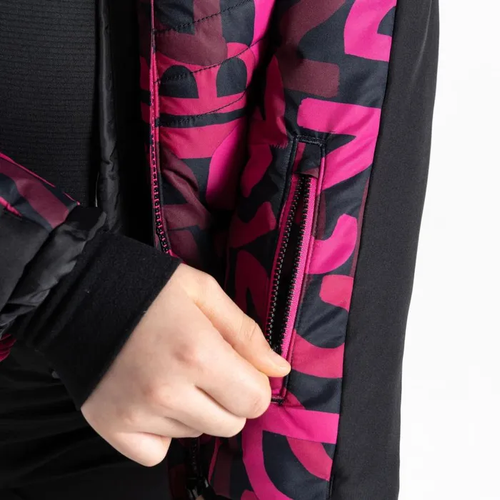 Dare 2b Ding Ski Jacket Pink Graffiti Print Kids Insulated Jackets