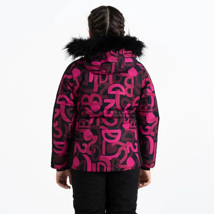 Dare 2b Ding Ski Jacket Pink Graffiti Print Kids Insulated Jackets