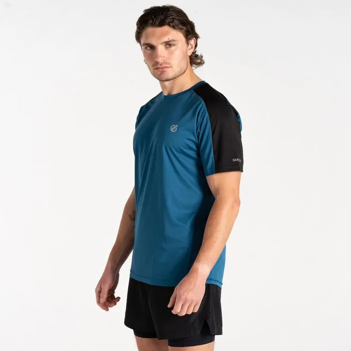 Dare 2b Discernible III Tshirt Kingfisher Blue Black Men Gym Tops