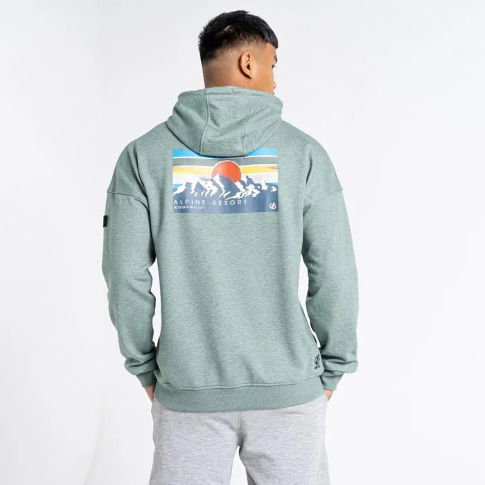 Dare 2b Distinctly Graphic Hoodie Duck Green Marl Men Hoodies and Sweatshirts