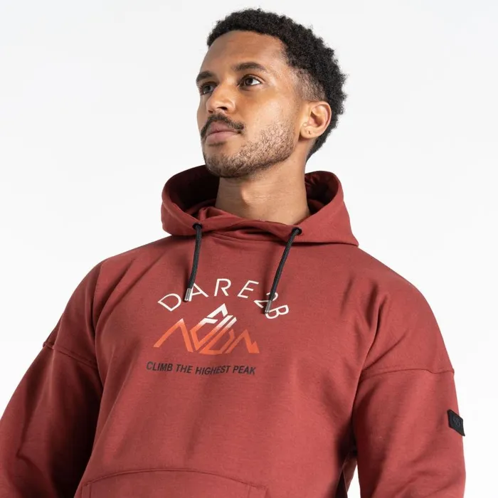 Dare 2b Distinctly Graphic Hoodie Madder Brown Men Hoodies and Sweatshirts