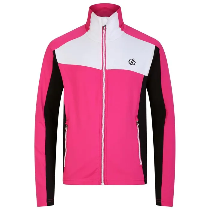 Dare 2b Emergent Core Stretch Midlayer Pure Pink Black Kids Fleece