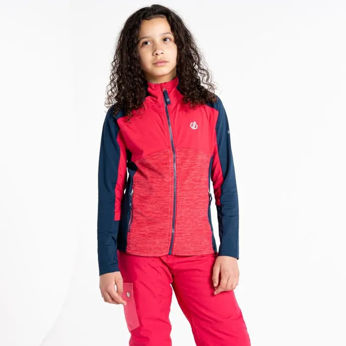 Dare 2b Exception Recycled Core Stretch Midlayer Moonlight Denim Geo Print Kids Fleece