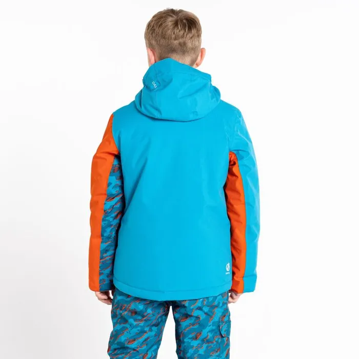 Dare 2b Glee II Ski Jacket Fjord Blue Rusty Orange Kids Insulated Jackets