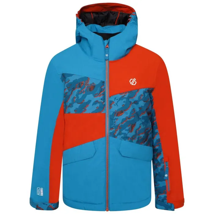 Dare 2b Glee II Ski Jacket Fjord Blue Rusty Orange Kids Insulated Jackets