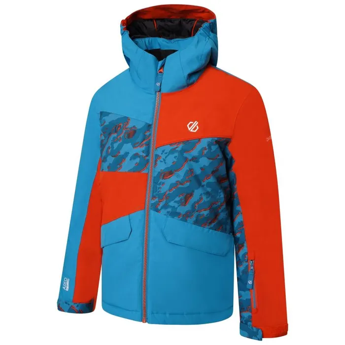 Dare 2b Glee II Ski Jacket Fjord Blue Rusty Orange Kids Insulated Jackets