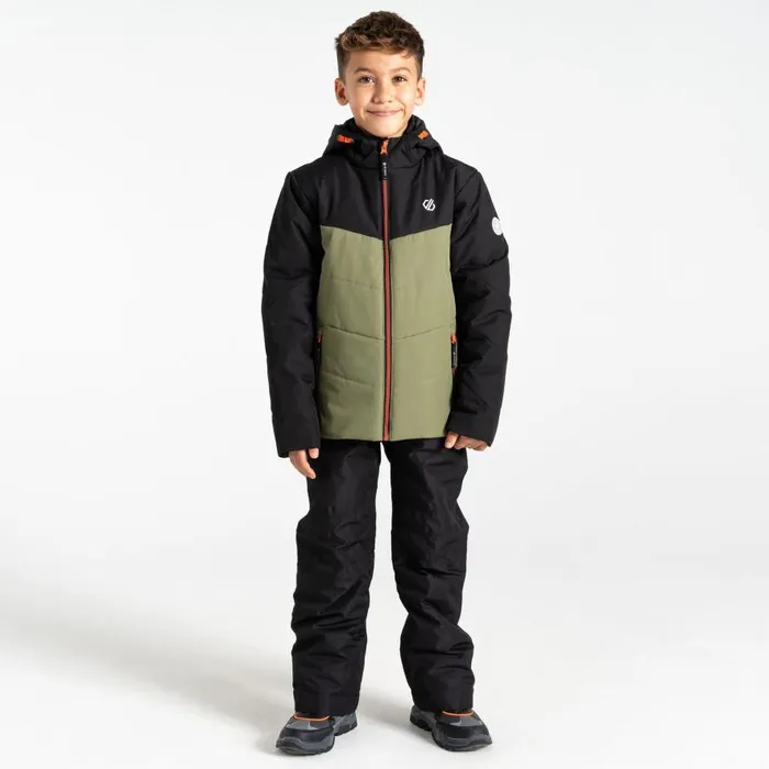 Dare 2b Jolly Puffer Jacket Black Olivine Green Kids Ski Jackets