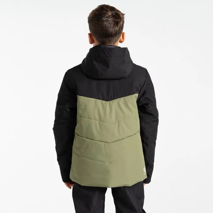 Dare 2b Jolly Puffer Jacket Black Olivine Green Kids Ski Jackets
