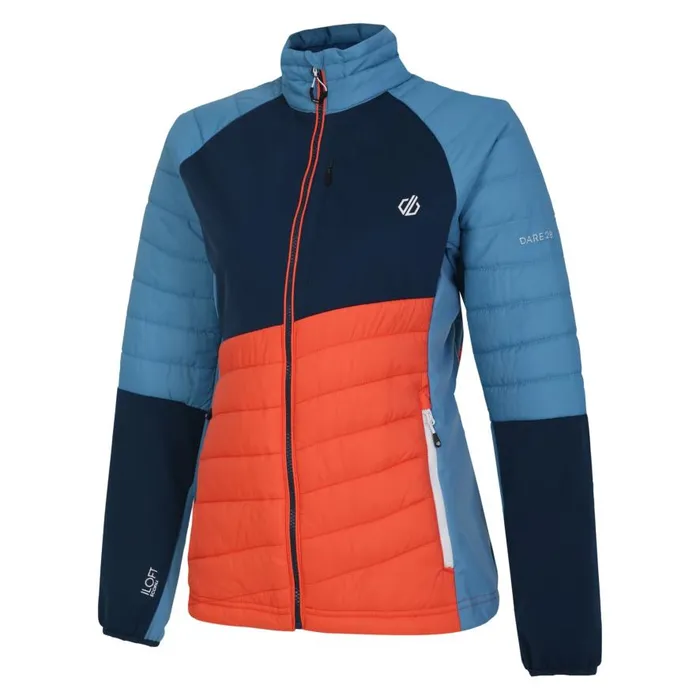 Dare 2b Lexan Hybrid Jacket Orange Moonlight Denim Women Lightweight Jackets