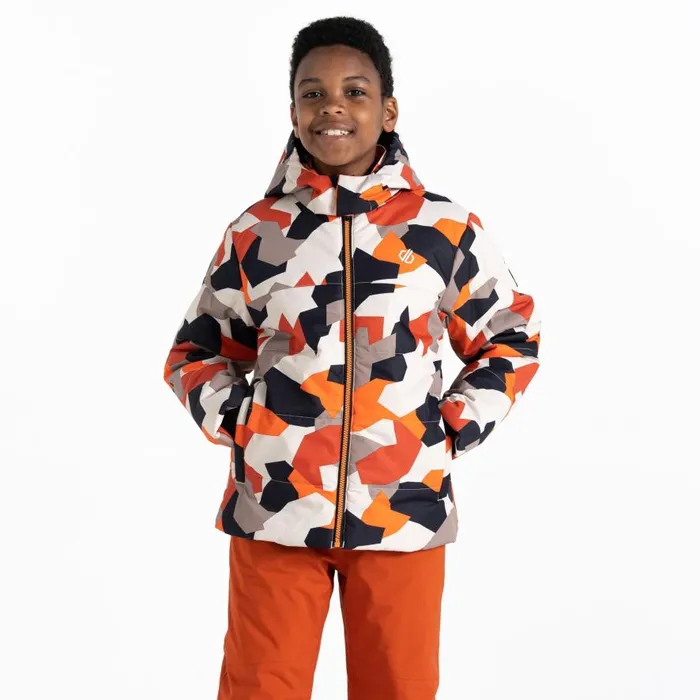 Dare 2b Liftie Ski Jacket Orange Camo Print Kids Insulated Jackets
