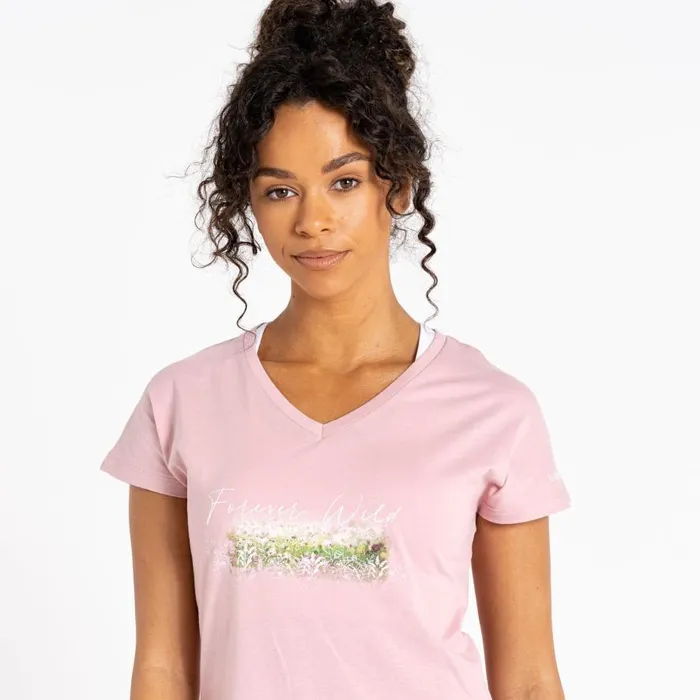 Dare 2b Moments Graphic Tee Powder Pink Women Graphic TShirts