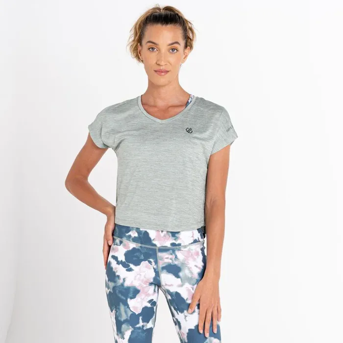 Dare 2b Refining Short Sleeved TShirt Lilypad Green Marl Women Gym Tops