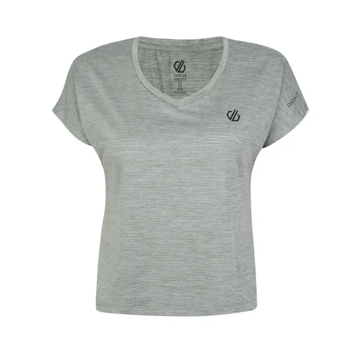 Dare 2b Refining Short Sleeved TShirt Lilypad Green Marl Women Gym Tops