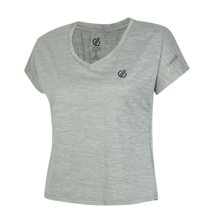 Dare 2b Refining Short Sleeved TShirt Lilypad Green Marl Women Gym Tops