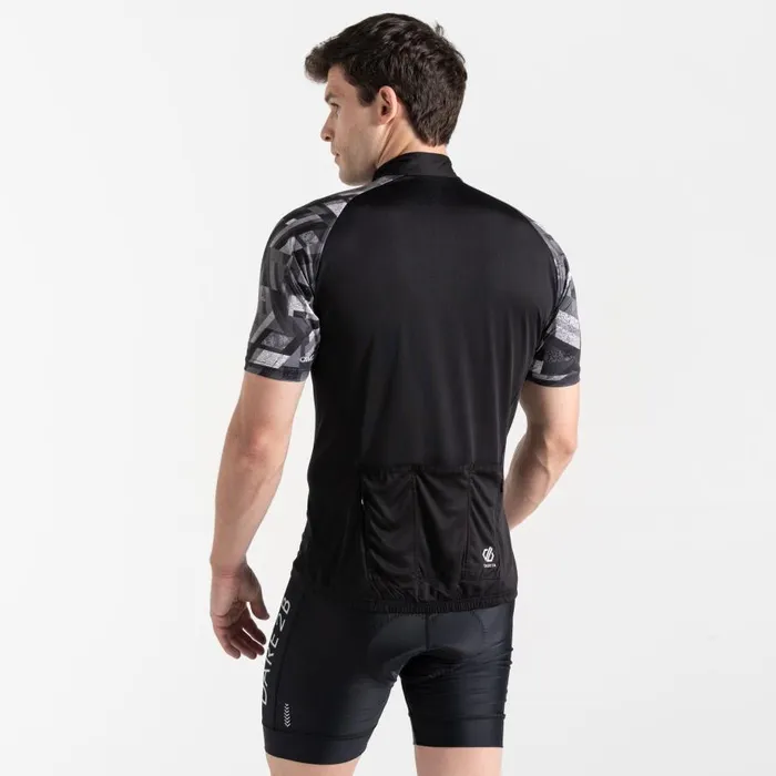 Dare 2b Riding Jersey Black Shift Print Men Gym Tops