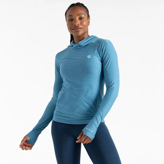 Dare 2b Sprint City Lightweight Hoodie Niagara Blue Marl Women Hoodies and Sweatshirts