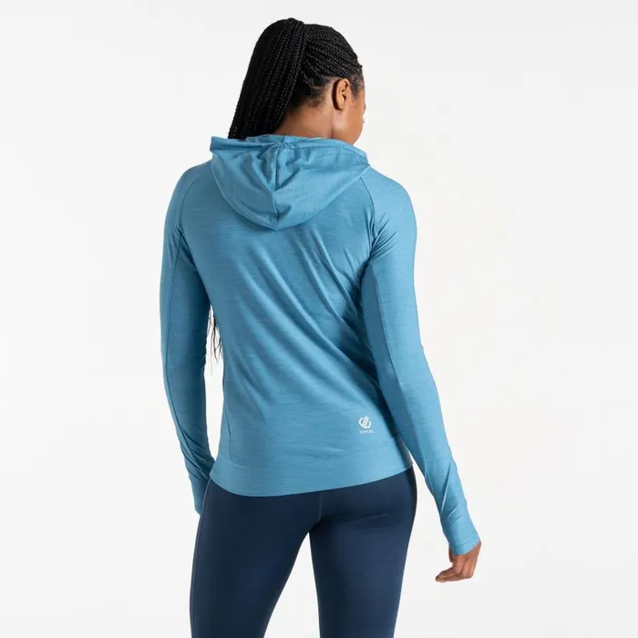Dare 2b Sprint City Lightweight Hoodie Niagara Blue Marl Women Hoodies and Sweatshirts