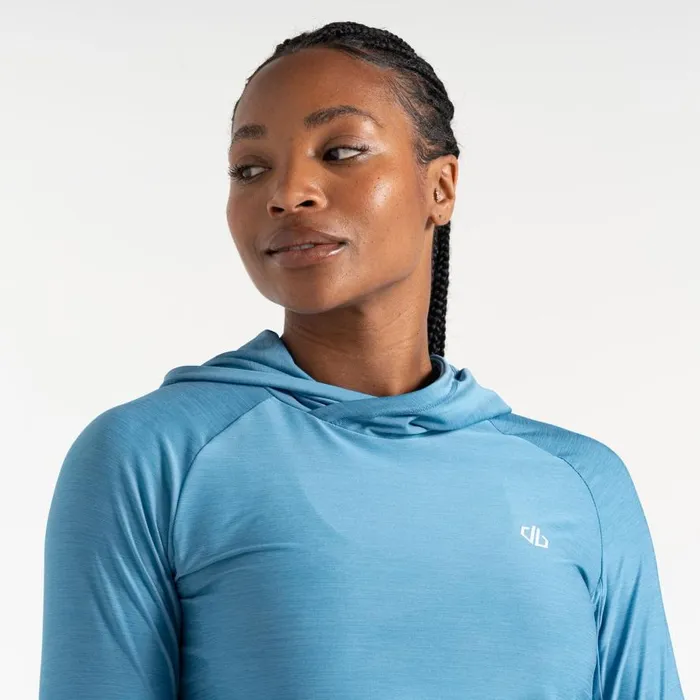 Dare 2b Sprint City Lightweight Hoodie Niagara Blue Marl Women Hoodies and Sweatshirts