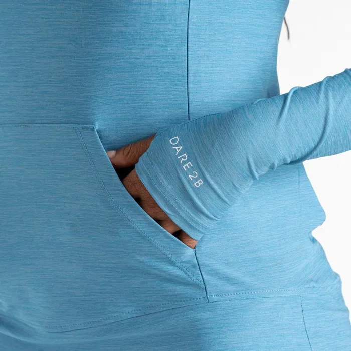 Dare 2b Sprint City Lightweight Hoodie Niagara Blue Marl Women Hoodies and Sweatshirts