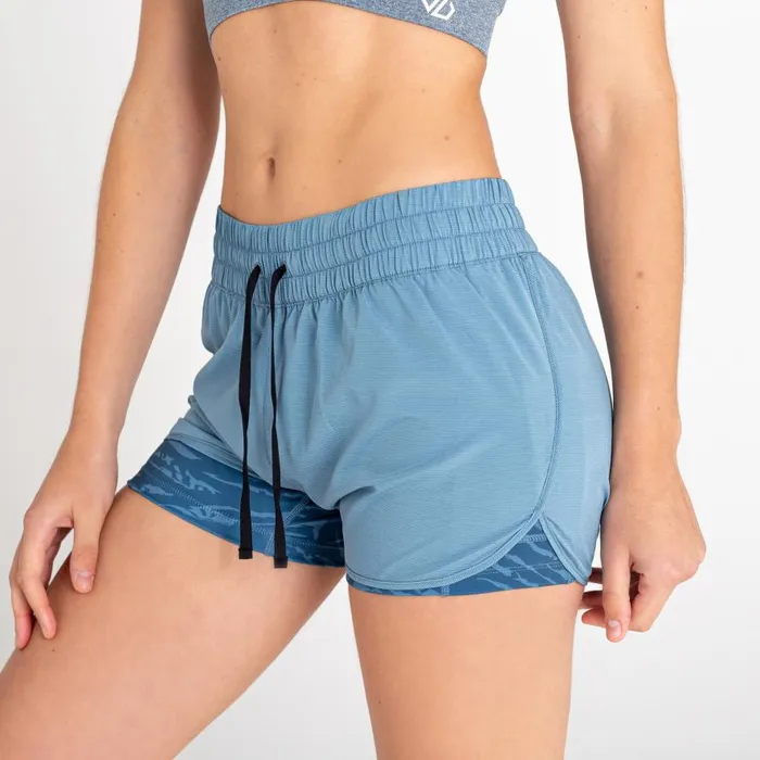 Dare 2b Sprint Up 2in1 Shorts Bluestone Orin Grey Women Shorts