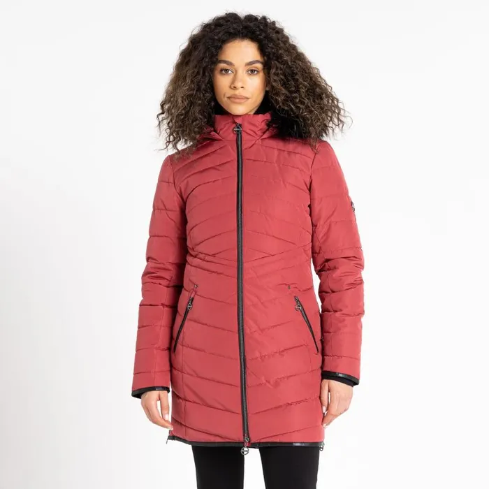 Dare 2b Striking III Mid Length Padded Jacket Earth Rose Women Insulated Jackets