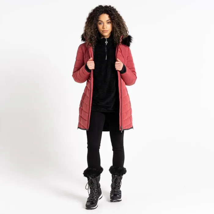 Dare 2b Striking III Mid Length Padded Jacket Earth Rose Women Insulated Jackets