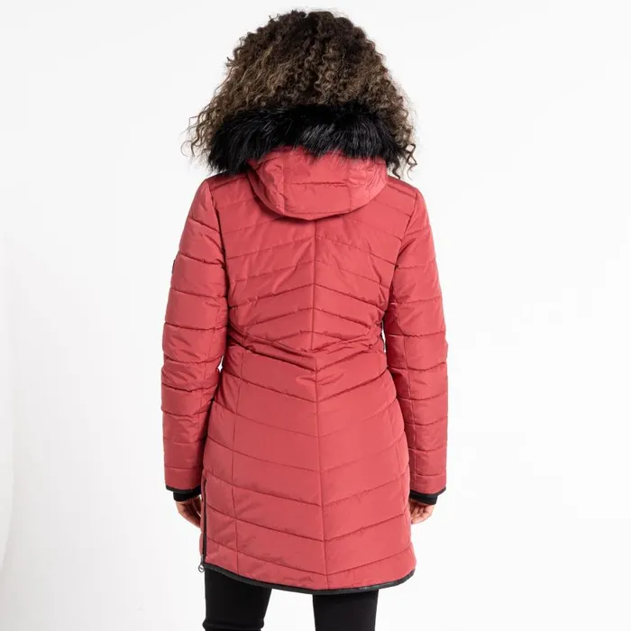 Dare 2b Striking III Mid Length Padded Jacket Earth Rose Women Insulated Jackets